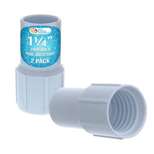 U.S. Pool Supply 1-1/4' Pool Hose Cuff, 2 Pack - Swimming Pool Replacement Cuff for Spiral-Wound...