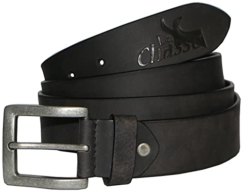 La Chasse® Büffelledergürtel Bison (95-125, Schwarz)