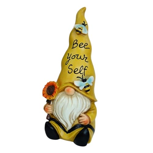 Nixiara gnomos de jardín para Exteriores, gnomos de jardín para Exteriores, Linda Figura de Enano de Resina, Estatua enana de para Patio, Patio, Adornos de césped, decoración de jardín para