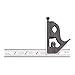 Starrett Steel Combination Square with Square Head - 6" Blade Length, Cast Iron Heads, Hardened Steel, Reversible Lock Bolt, Scriber, Spirit Level - 16R Graduation - 11H-6-16R