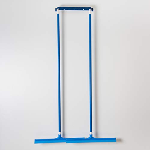 Image of SPARTA 3656714 Plastic Floor Squeegee, Shower Squeegee, Heavy Duty Squeegee with Rubber Blade for Windows, Glass, Shower Doors, Floors, Windshields, 20 Inches, Blue (Pack of 2)