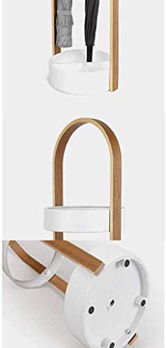 Range-parapluie de sol design blanc en métal pour entrée chic