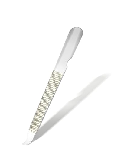 Parts Express Stainless Steel Metal Nail File, Double Side Fingernail Toenail Files Metal File Buffer Fingernails Toenails Art New Pedicure Tool for Salon and Home Manicure Files (F, 10)
