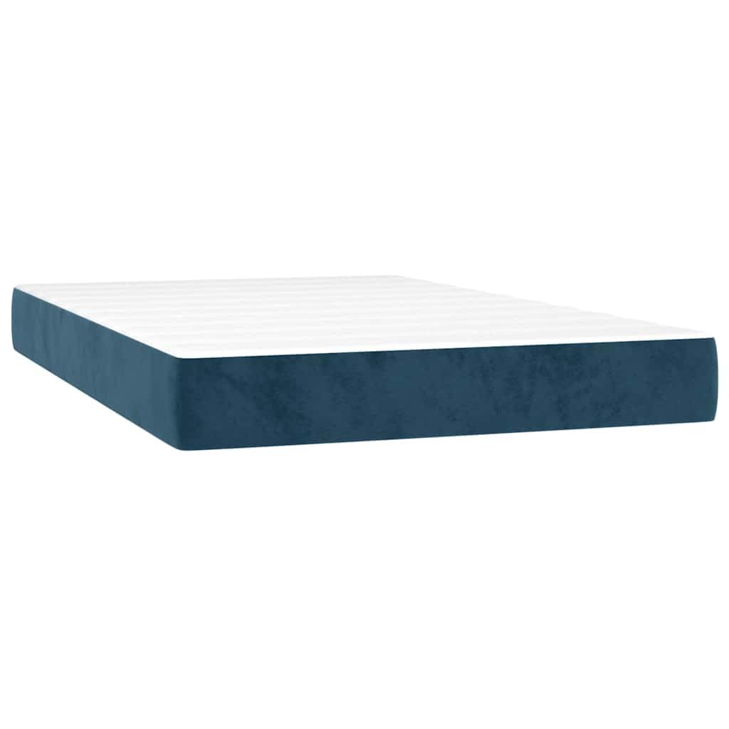 Cama con somier con colchón de muelles ensacados y funda de terciopelo, colchón de dureza media para dormir de espalda, cabecero ajustable en altura