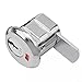 Alloy Drawer Lock for Toolboxes and Cabinets – Heavy Duty 180° Rotation Unlocking Security Lock with Chrome Finish, Fit for Linkage Drawers and Storage Cabinets(J)