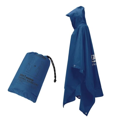 Imperméable léger 3-en-1 unisexe poncho de randonnée et couverture de tente kaki