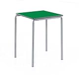 metalliform cbsq-66-ps-bl-64-sv-green Crushed gebogen Tisch mit duraform PU Blau Rand, Grün