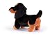 Trudi Dachshund Leo Hund Plüschtier Spiel, Weihnachts- und Geburtstagsgeschenk | 11x19x25cm Grosse S | Klassische Plüschhunde | Modell 22336