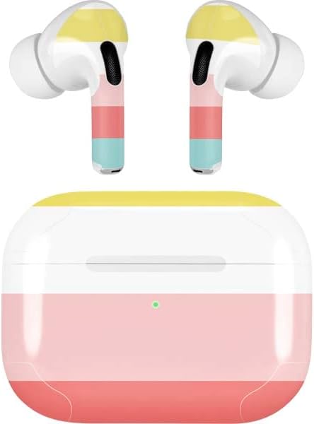 Skinit Calcomanía de audio compatible con Apple AirPods Pro (2 generación, 2022), diseño original de rayas primaverales de Skinit
