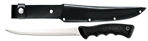 Rada Cutlery Fillet Knife – Stainless Steel Blade with Leather Scabbard and Rubber Handle, 12-1/4 Inch