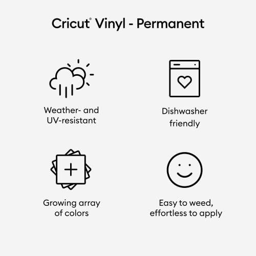 Cricut Premium Permanent Vinyl (12" X 48"), Strong Adhesive Lasts For 3 Years, Uv & Water-Resistant, Perfect For Indoor-Outdoor Diy Projects, Compatible With Cricut Machines, Gold #TOP1