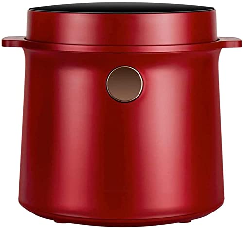 2L Mini Electric Rice Cooker With Low Sugar Function Timer,Keep Warm Function Inner Container Dishwasher-Safe Non-Stick Pot,400W,Red