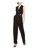 Vince Camuto Womens Wide-Leg V-Neck Jumpsuit Black 12