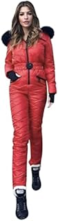 Women's One-Piece Suit Snowboard Ski Suit One-Piece Ski Jumpsuit Hoodie Winter Snow Ski Suit Outdoor Sports Snowsuit Snowboard Ski Suit Skiing Sets Women Waterproof Snowsuit