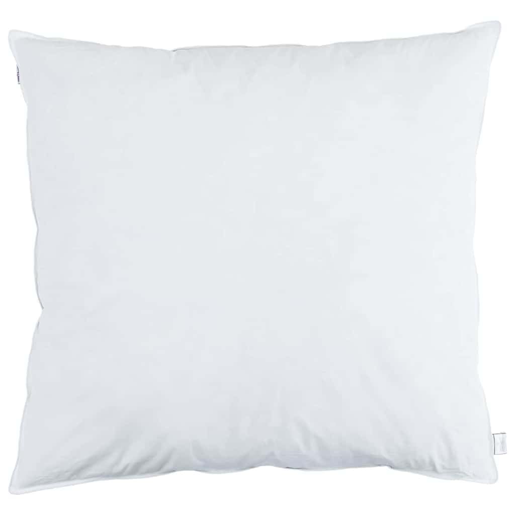 Oreiller blanc 80x80 cm en plumes pour lit confortable et doux à l'intérieur