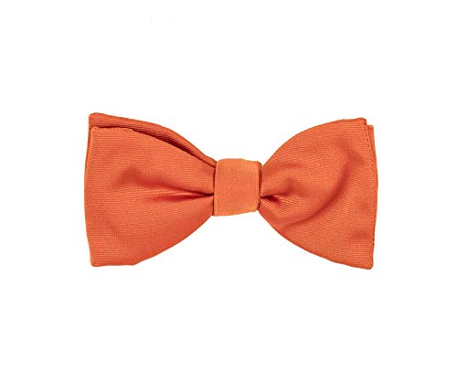 Nœud papillon en soie orange de qualité supérieure noué à la main pour homme