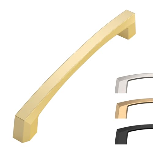 Image of 10 Pack Gold Cabinet Pulls 5 Inch Cabinet Handles Kitchen Cabinet Hardware Gold Kitchen Handles for Cabinets Gold Drawer Pulls Kitchen Pulls