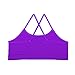 Kurve Girl’s Sleeveless Tank Top, Seamless Stretchy Cross Back Undershirt Bra, Neon Purple, Age 4-8