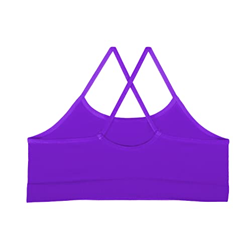 Kurve Girl’s Sleeveless Tank Top, Seamless Stretchy Cross Back Undershirt Bra3