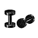 10G 10 gauge 2.5mm - Black Anodized Coated 316L Surgical steel Flesh Tunnels Ear Plugs BERU - Sold as a Pair