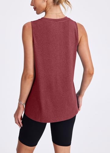 Image of Womens Workout Tank Tops Lightweight Sleeveless Shirts for Women Loose Fit Tops for Athletic Running Tennis Yoga