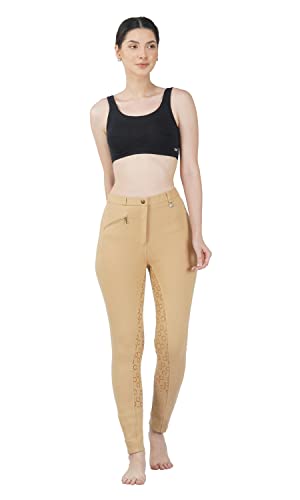Avon Equine Pantalon d'équitation en silicone pour femme avec assise complète,Tissu coton/lycra de qualité supérieure,Bleu marine ou noir, beige, UK 6...