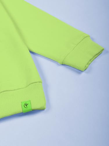 Image of KiddoPanti Boys Solid Round Neck Full Sleeve Fleece Sweatshirt | 60% Cotton 40% Polyester | Soft Warm Winter Pullover | Ribbed Cuffs & Hem | Casual Winter Sweatshirt for Kids