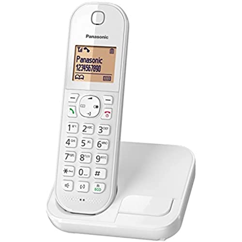 Téléphone sans fil DECT Panasonic blanc contre les interférences et pannes de batterie