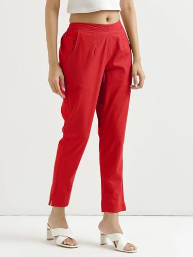 Image of Chiraiyaa Women Cotton Trouser Pant - Versatile Regular Fit for Office, School, and Casual Wear | Pack of 2