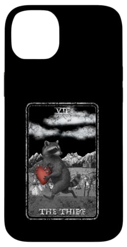 �uThe Thief�v���킢���^���b�g���̍��Ɣ��̃A���C�O�}�A�[�g�B �X�}�z�P�[�X iPhone 14 Plus �p