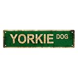 Photo Gallery yorkie dog - targa in metallo vintage, segnaletica stradale, decorazione da parete per casa, bagno, bar, caffetteria, garage, 16"x4" Photo Gallery yorkie dog - targa in metallo vintage, segnaletica stradale, decorazione da parete per casa, bagno, bar, caffetteria, garage, 16"x4"