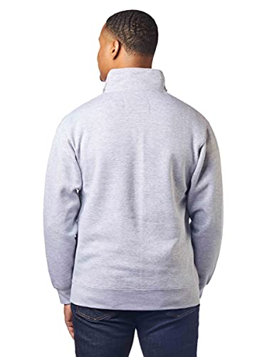 Landway CF-03 Men's Casual Wear Classic Fit Open Side Pockets Quarter Zip Cotton Fleece Pullover2