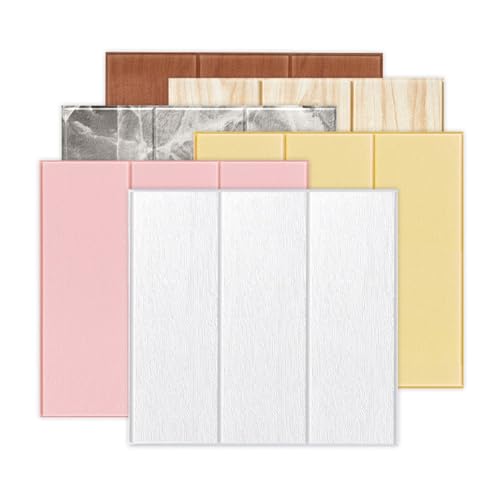 Helilyco 20 pegatinas de pared 3D para paneles de espuma de polietileno suave, papel tapiz de ladrillo para sala de estar, dormitorio, cocina, aislamiento acústico, decoración anticolisión, 35 x 35 cm