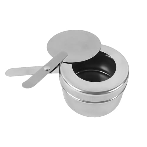 OKKRMGZ Chafing Fuel Holder Dish Cans Burners for Dishes Fondue Burner Warmer Stainless Steel with Safety Cover Buffet Warming Tray for Parties Barbecue