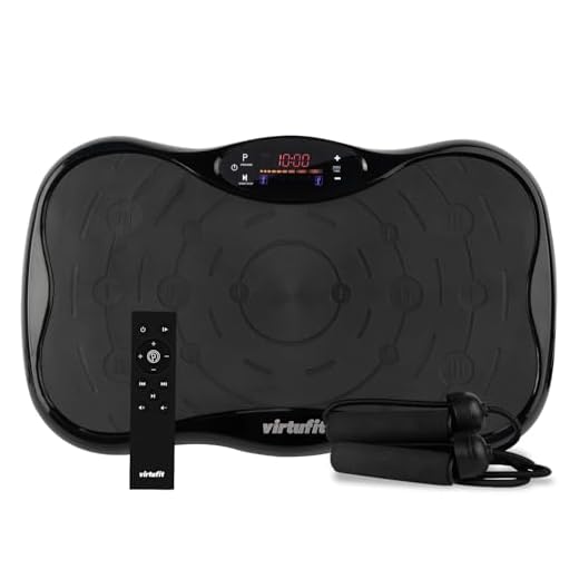 VirtuFit Piastra vibrante fitness – Fitness Powerplate – 10 programmi di allenamento – 99 velocità – Attrezzo per allenamento di resistenza