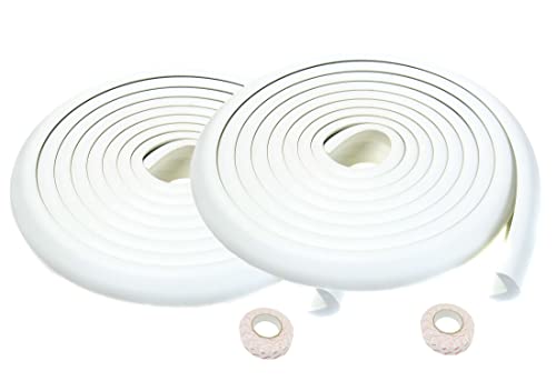TUKA 10 Mètre Rouleau en Mousse, L-Forme Protecteurs Bords de Table, Super Souple Anti Choc Mousse Bord Protecteur, Sécurité Bébé Enfants Protections...