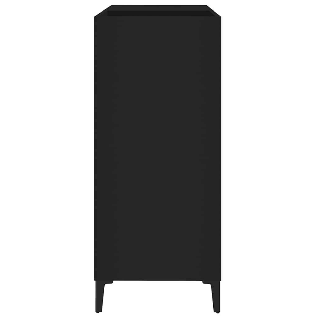 vidaXL Mobile Porta Dischi Nero 84,5x38x89 cm in Legno Multistrato, Mobile per Giradischi, Porta Dischi, mobiletto Porta vinili, Mobile Porta vinili