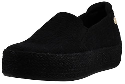 Skechers Women's Martha Stewart Bobs Sesame-by The Bay Loafer, Black, 7