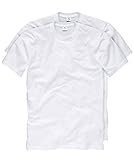 Reine Baumwolle Ragman Herren Doppelpack - 2 T-Shirts mit Rundhals, Weiß, M