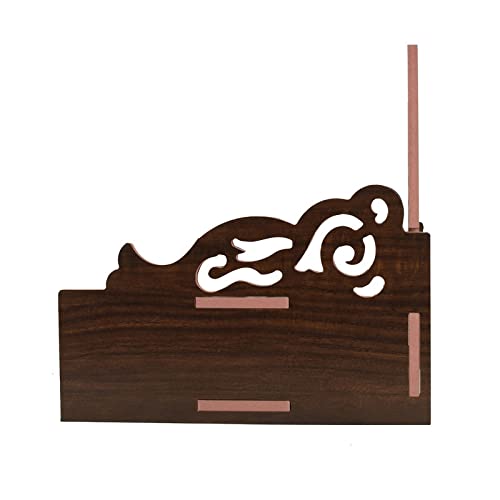 CrazyInk Wooden Readymade Wall Hanging Puja Temple for Home God Stand for Pooja Room Mandir Wood Devghar Stand for Office and Shop Crazyink-445 3