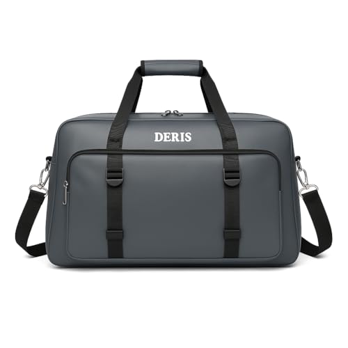 Bolsa de Viagem Grande, Material Resistente ? ?gua, Al?a Ajust?vel, Ideal para Academia e Passeios (CINZA)