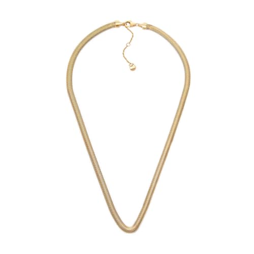 Skagen Women's Stainless Steel or Semi precious with lobster clasp necklace, Pale Gold