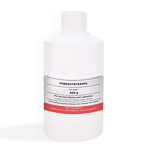 BRM Chemicals Phenoxyethanol - 500 Grams For Soap Making, Shampoo, Cosmetics, Moisturizer, Lotion Making, Domestic Use & Diy Personal Care For Face, Hair, Skin & Body (Pack Of 1)
