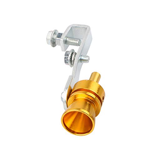 SSNsvj Automobile Universal Modified Exhaust Pipe Sounder,Turbo Sound Exhaust Automatic Blow Valve Simulator, Car Tail Roar Whistle Blow Valve BOV Simulator Silver L