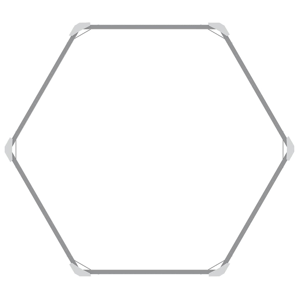 Cama elevada de jardín marrón, 129 x 129 x 77 cm, de acero galvanizado, jardinera de huerto con fondo abierto para drenaje, estructura hexagonal robusta para plantas, verduras y hierbas