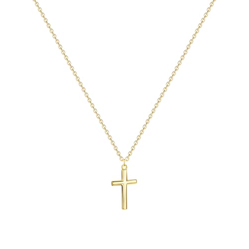 Petite croix pour femme en or 14k et argent, le bijou discret à porter au quotidien