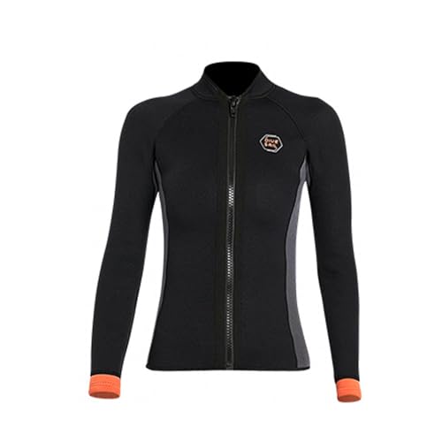 3mm neopreno camiseta para mujer con cremallera frontal aislante para buceo y kayak talla XS a XXL miniatura 1
