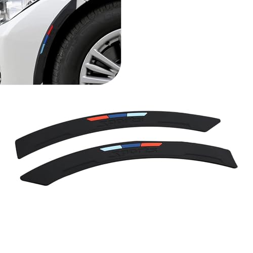 Opuweiy Car Wheel Tire Eyebrow Strips, Silicone Wheel Eyebrow Anti-collision Stickers, Universal Body Decoration Car Accessories, 15.7