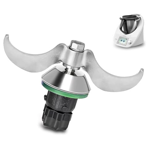 AIZQYC Teigmesser Thermomix Zubehör TM6 TM5, Edelstahl Thermomix Messer, Thermomix-zubehör Ersatzmesser, Kein Schmutzkon...