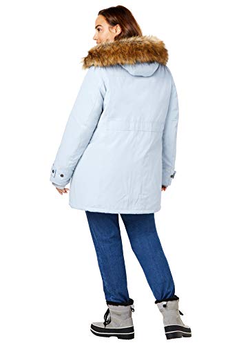 Woman Within Plus Size Arctic Parka Jacket & Hood 34" Long Down Blend Winter Coat3